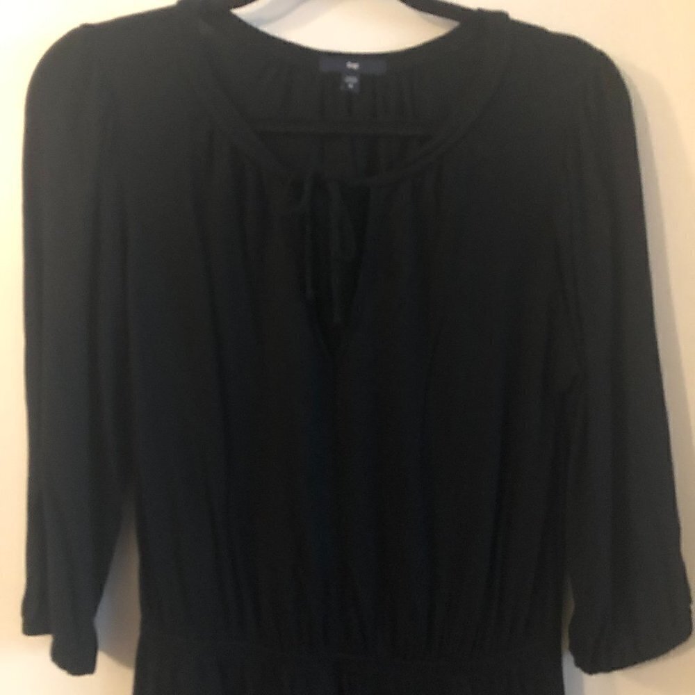GAP True Black Peasant Dress - Picture 3 of 8